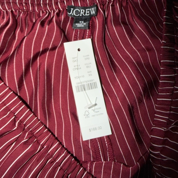 J.Crew cosmo Pant In Burgundy Stripe X- Small, regular length - Picture 5 of 5